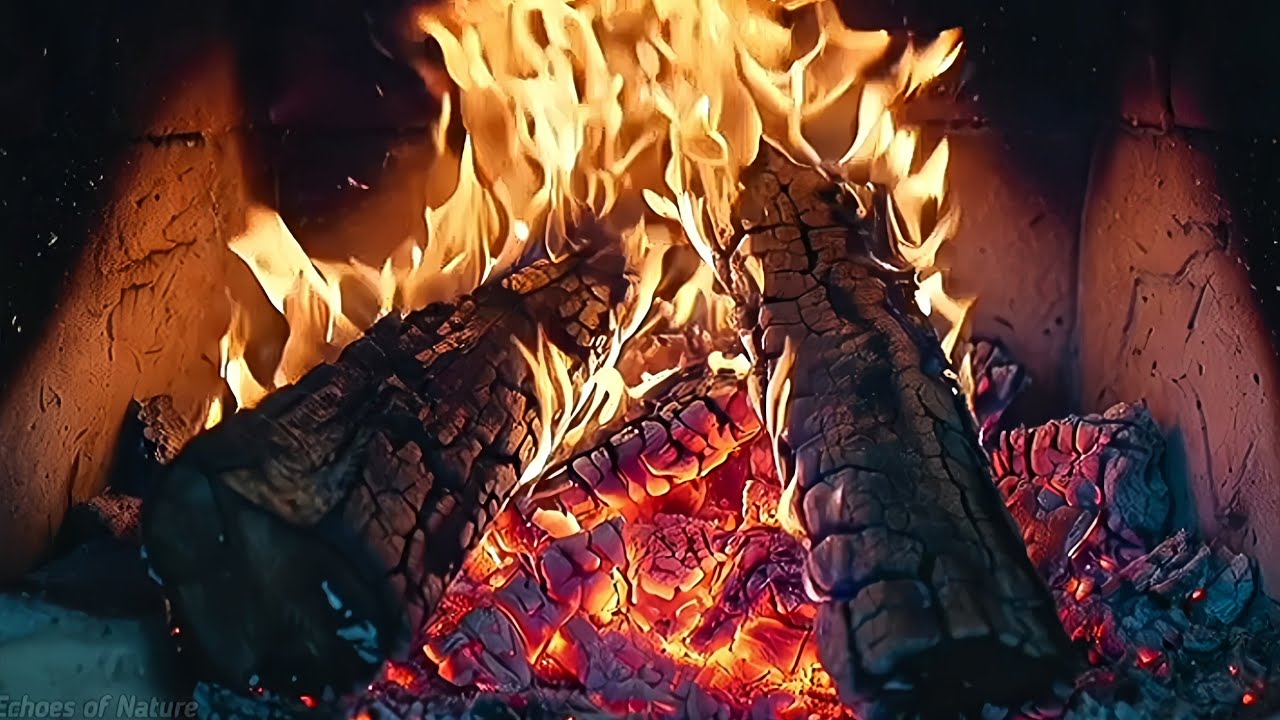 Cozy fire 🔥 for 1 hour  || fire cracking sound . Cozy fireplace 4k 