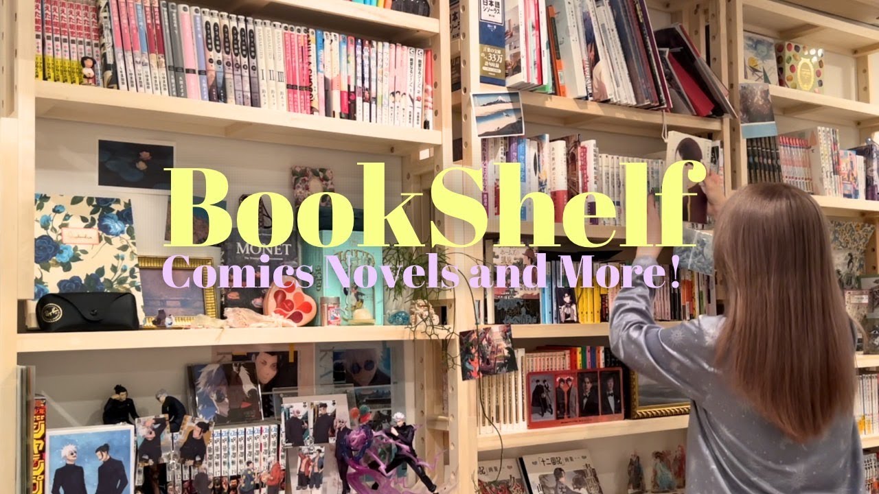 SUB)BOOK SHELF Tour🩵🤍