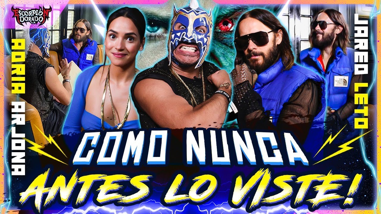 JARED LETO y Adria Arjona VS ESCORPIÓN DORADO con clases de español y pasito duranguense incluido.