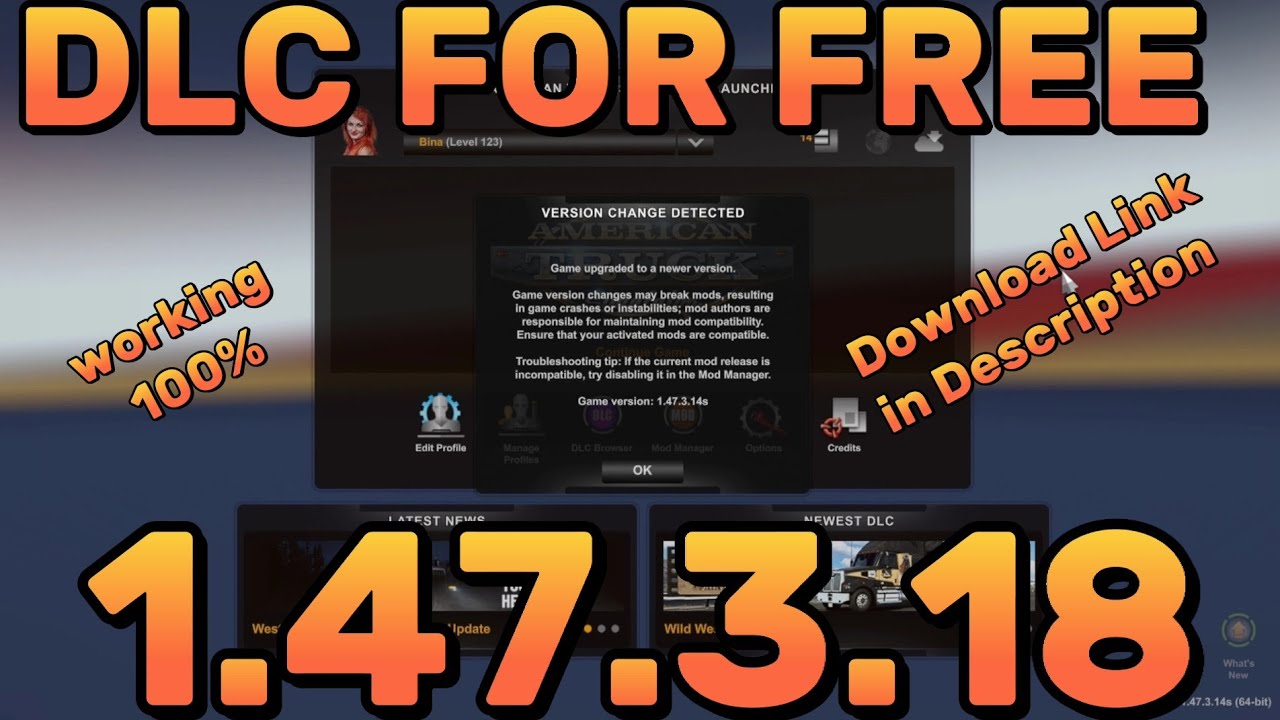 ATS 1.47.3.18s New Update For Free Installation Step By Step #ats #ets2 #atsmods #gaming