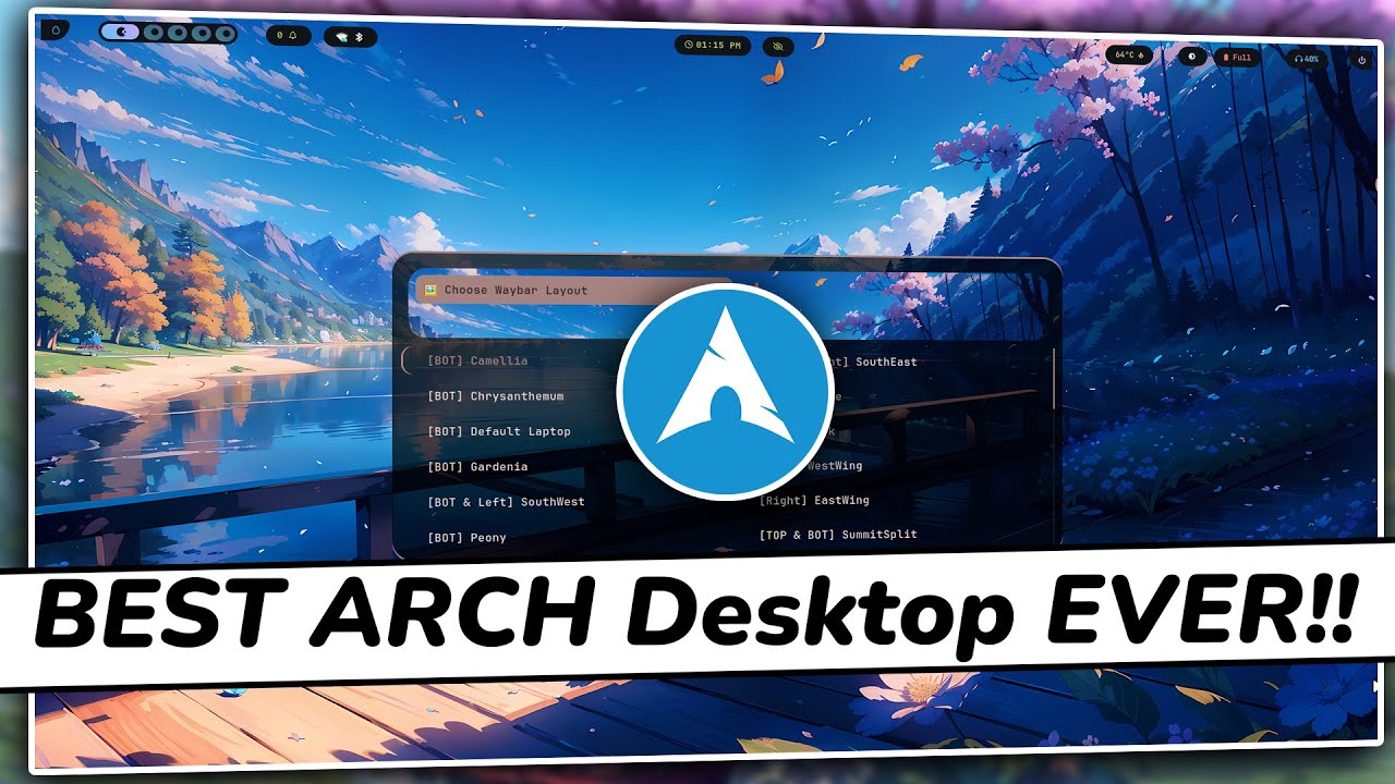 ПОТРЯСАЮЩАЯ НОВАЯ НАСТРОЙКА ARCH LINUX HYPRLAND 2025 // СДЕЛАЙТЕ ВАШ РАБОЧИЙ СТОЛ ARCH КРУТЫМ