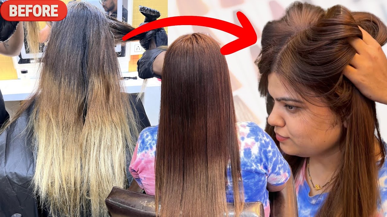 Uneven Hair Color को Even कैसे करें ||सिर्फ एक Color Tube से ||Darkning Technique || Salonfact