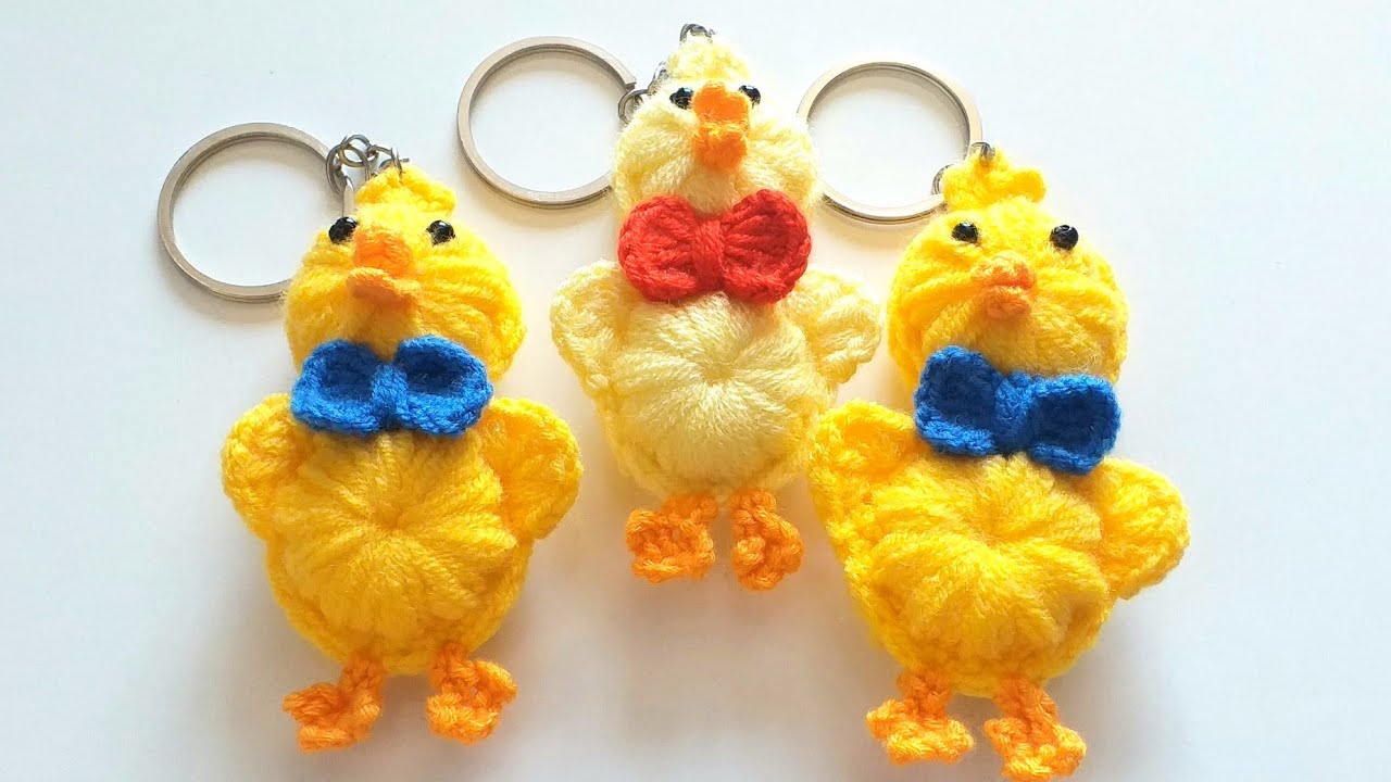 👉PUFF PUFF🐥SUBTİTLED 🐥CİV CİV ANAHTARLIK ,APLİKE /PUFF PUFF crochet chick keychain