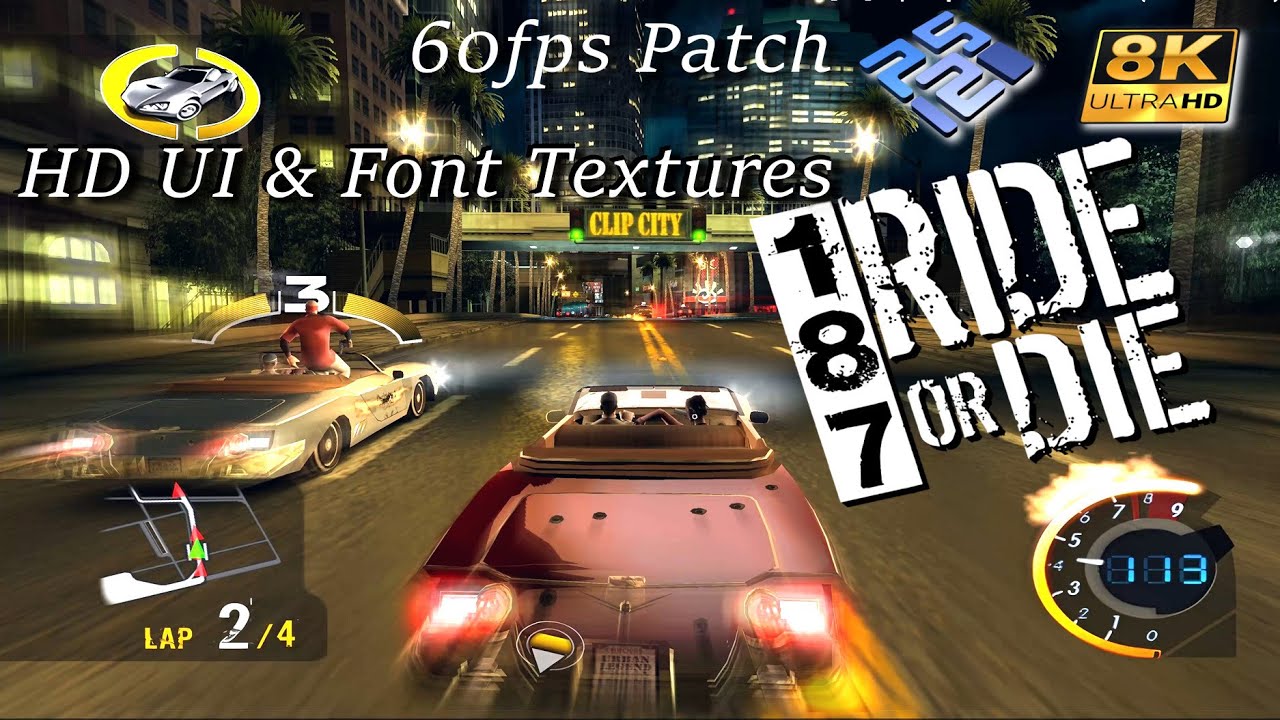 187 Ride or Die ~PCSX2 HD HUD & Font Textures  8K 60PFS Patch | PS2 PC Gameplay