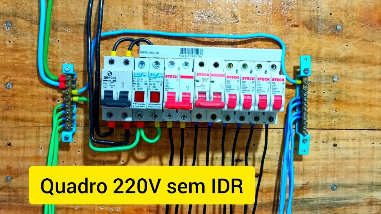 Como instalar quadro bifásico 220V simples com DPS