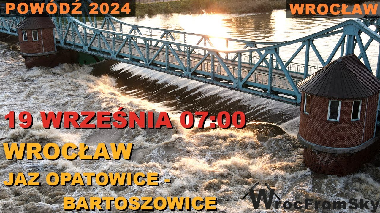 ODRA - 07:00 CZWARTEK - Jaz Opatowice i Bartoszowice, Strachocin (19.09.2024) #powódź