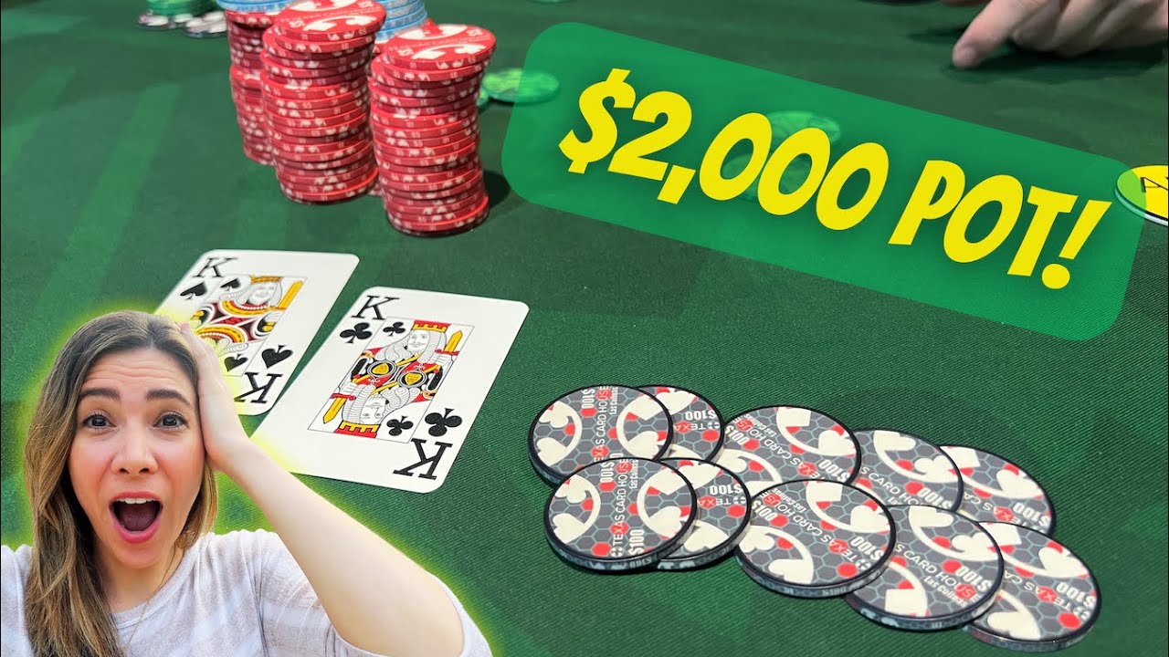 $2,000 ALL-IN! Pocket KINGS on A SCARY Board & My Opponent Calls! Crazy Texas Action Poker Vlog #77
