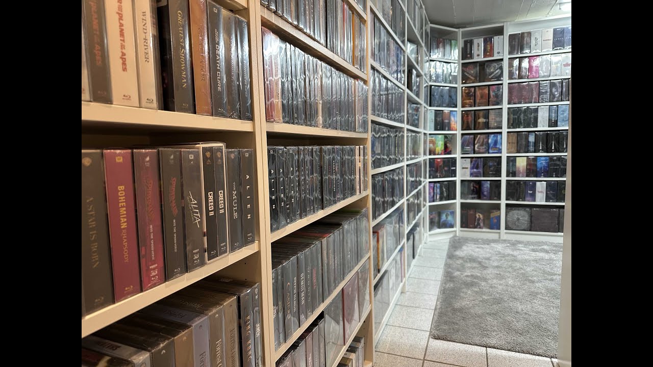My Massive premium Blu Ray Collection and Record/Home Cinmea Room Tour