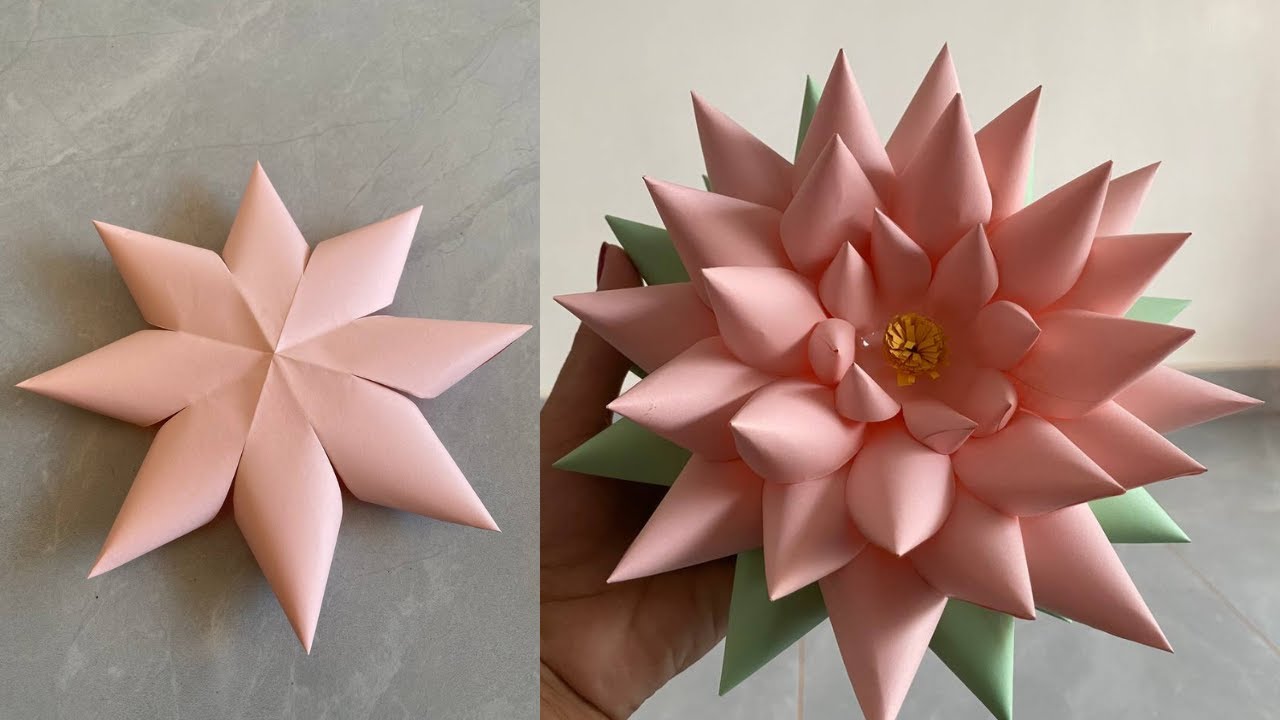 DIY Easy Lotus Flower 🪷🪷 #diy #paper #colors #easy #lotus #flowers #handmade #craft 