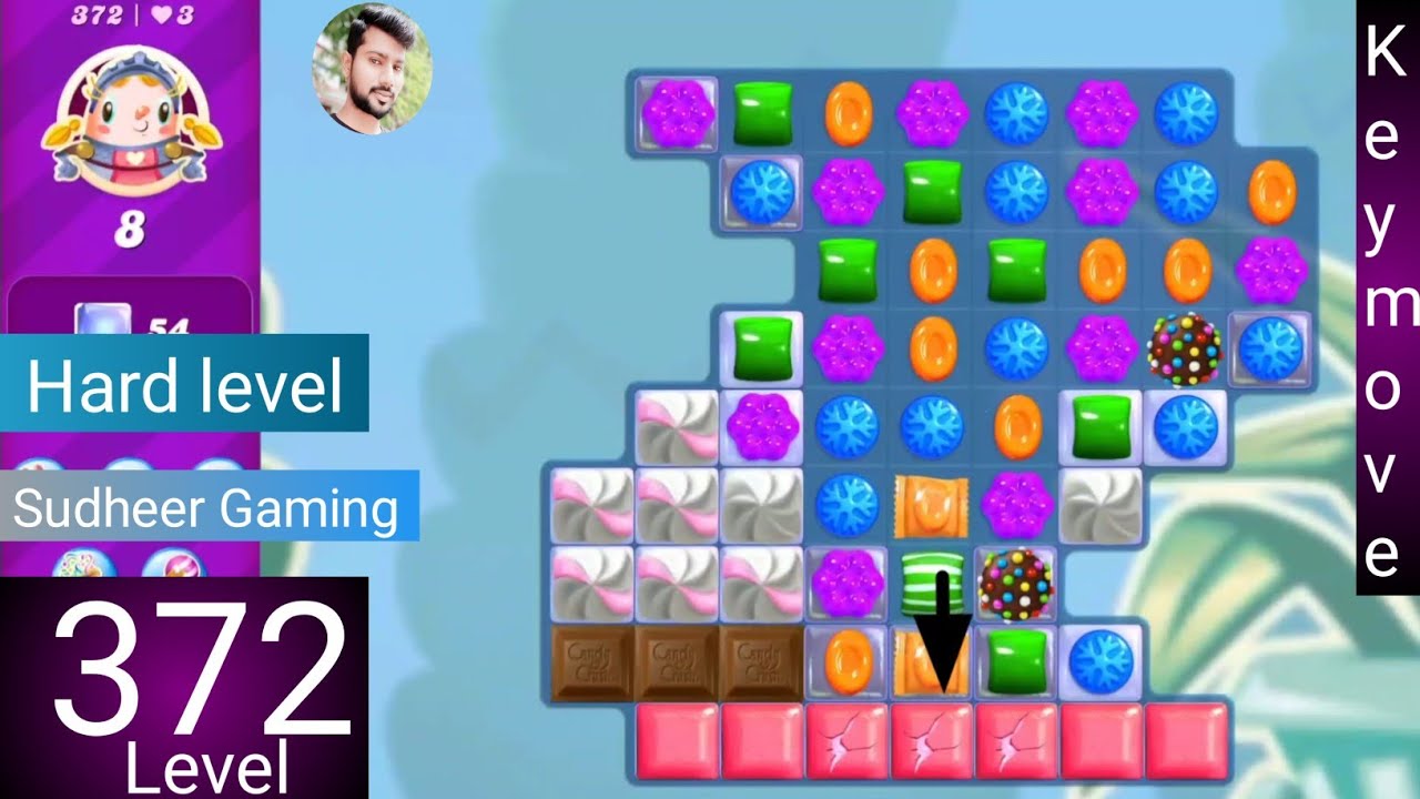 Candy crush saga level 372 ।  Hard level । No boosters । Candy crush 372 help। Sudheer CC  Gaming