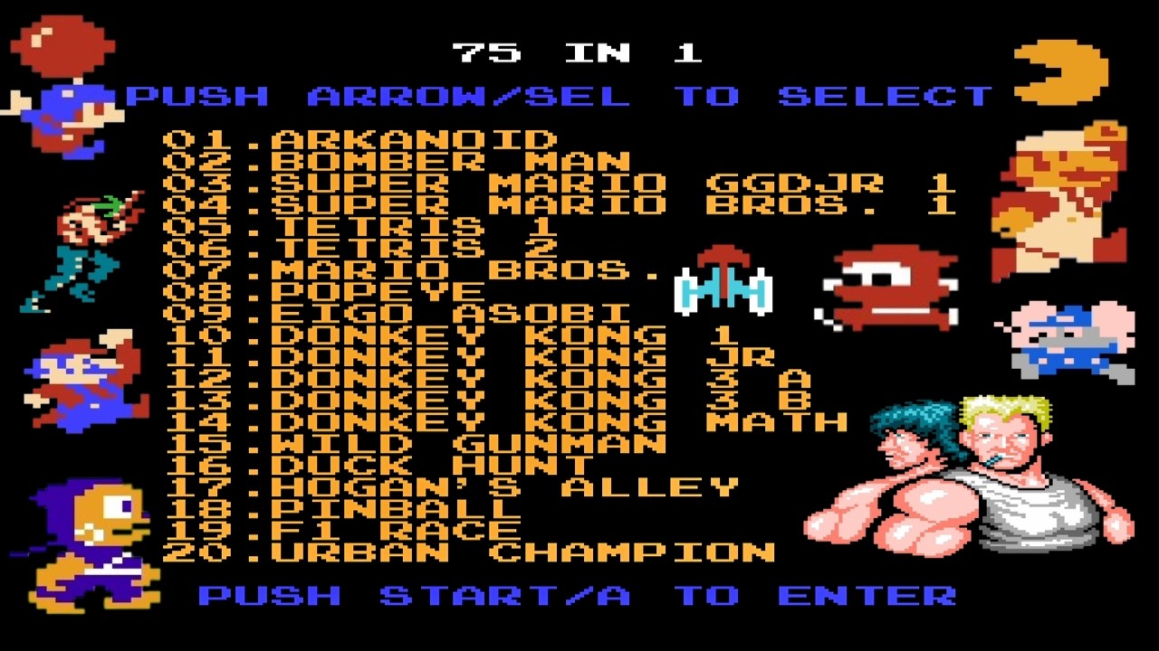 NES 75 in 1 Small Games : Retro Gaming Blast from the Past!