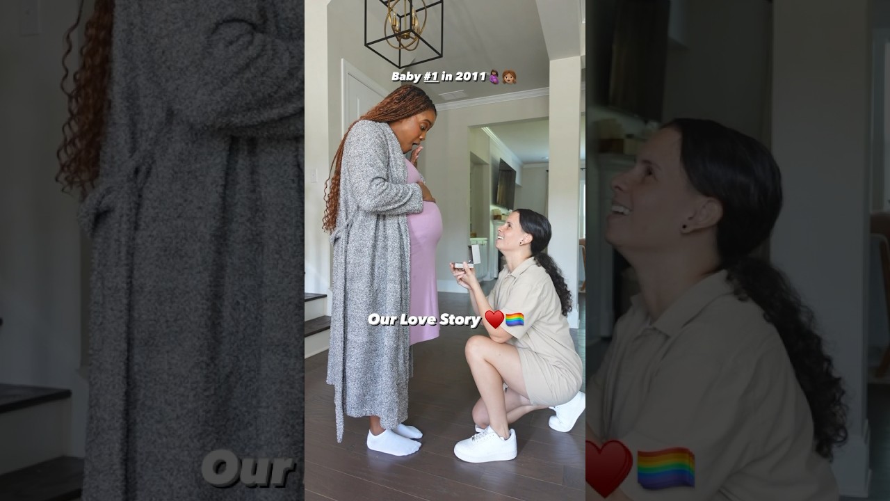 Our LOVE Story (again)! 🤵🏻👰🏾&zwj;♀️🤰🏾🫄🏻 #Shorts