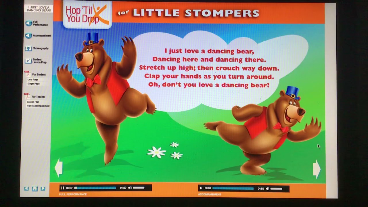 I Just Love A Dancing Bear Lyrics