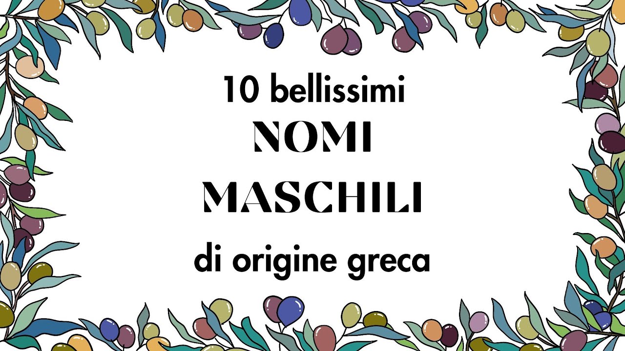 Nomi maschili di origine greca