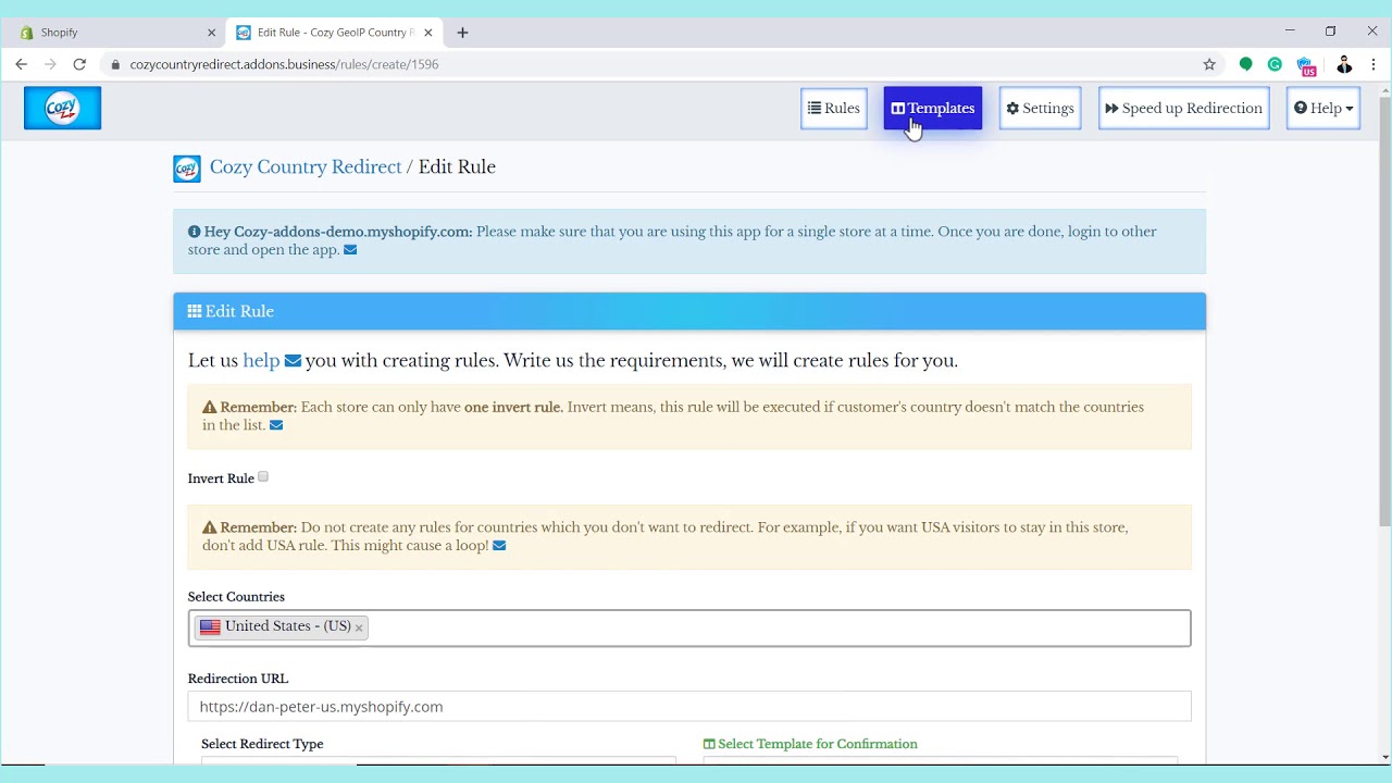 How to use Popup/Bar per rule?
