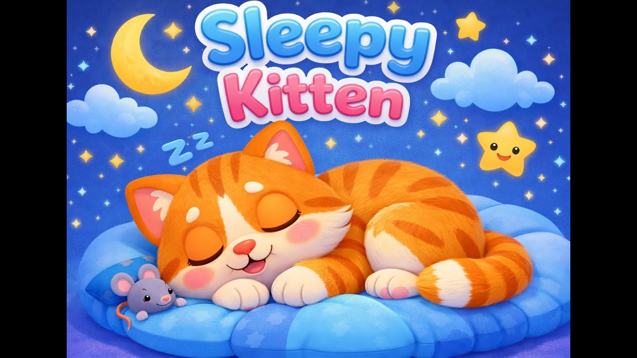 Sleepy Kitten 🐱 | Gentle Lullaby for Babies & Toddlers | Lullaby | Giggle & Sing