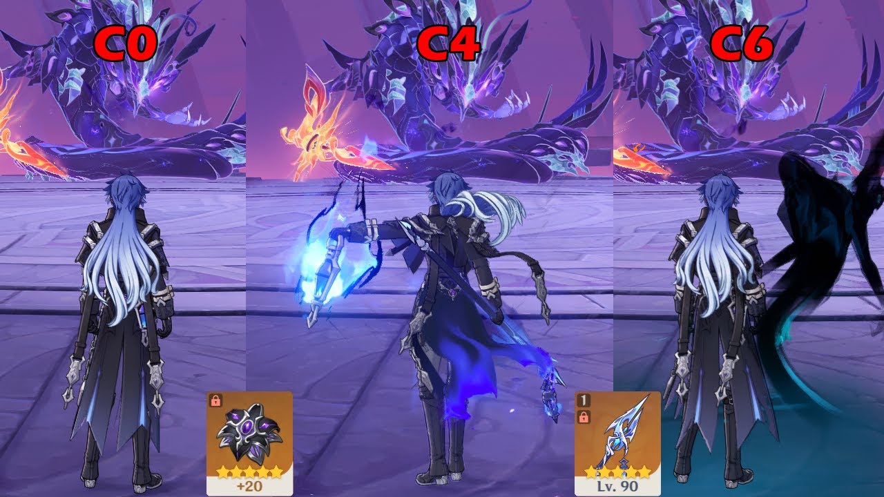 FLINS C0 ~ C6 COMPARISION | GENSHIN IMPACT