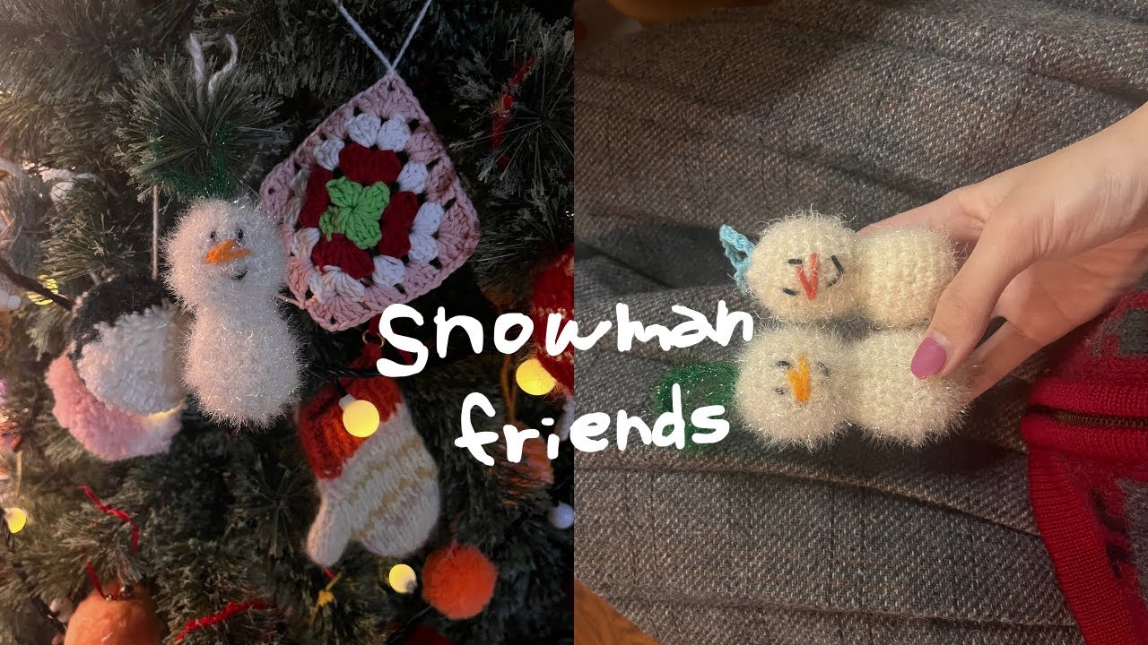 【crochet】⛄️雪だるまの友達を編みました🎄