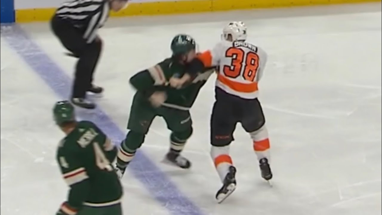 All four fights from the Philadelphia Flyers vs Minnesota wild game so far ￼￼￼(2023 NHL)