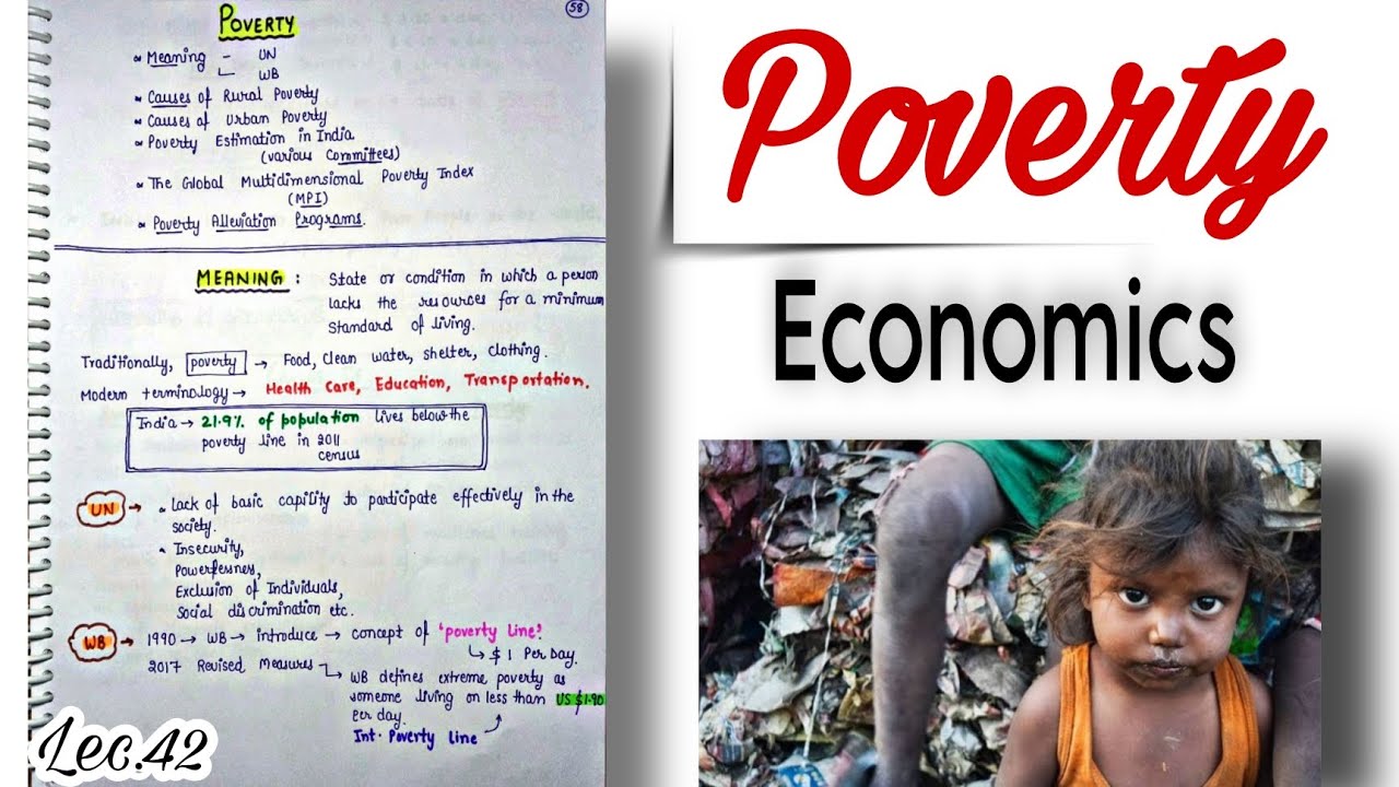 Poverty || Indian Economy || Handwritten notes || Lec.42 || An Aspirant !