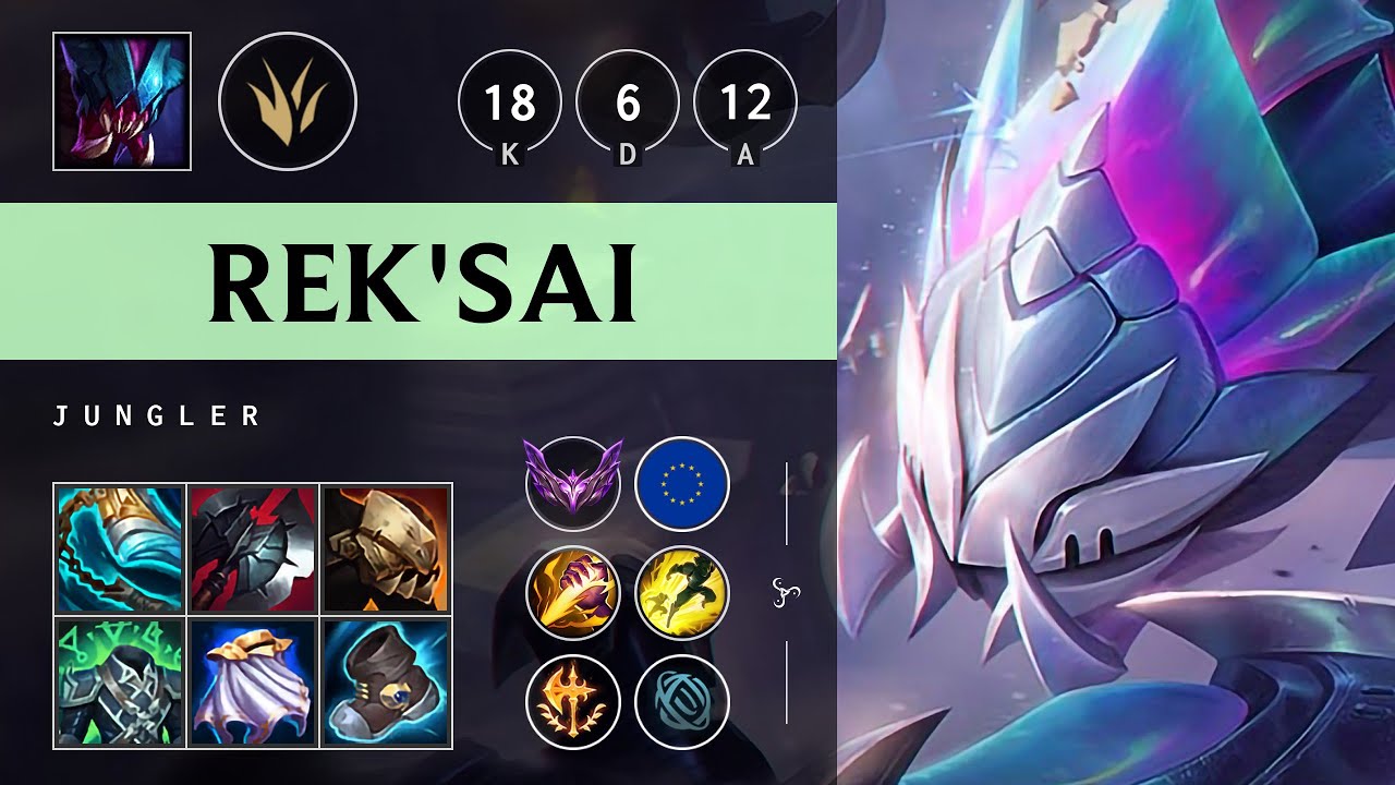 Rek'Sai Jungle vs Warwick: Triple Kill, Legendary - EUW Master Patch 14.16