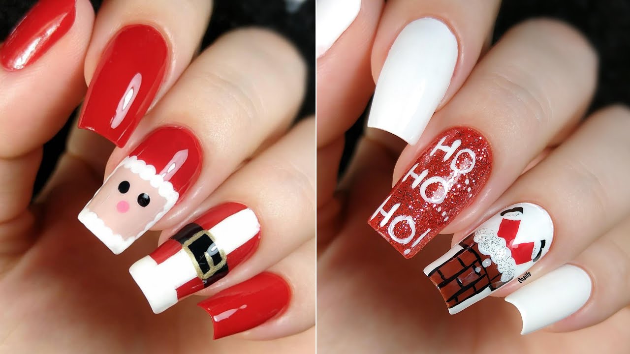 02 UNHAS DECORADAS DE NATAL SUPER FÁCIL | DESENHE COMIGO