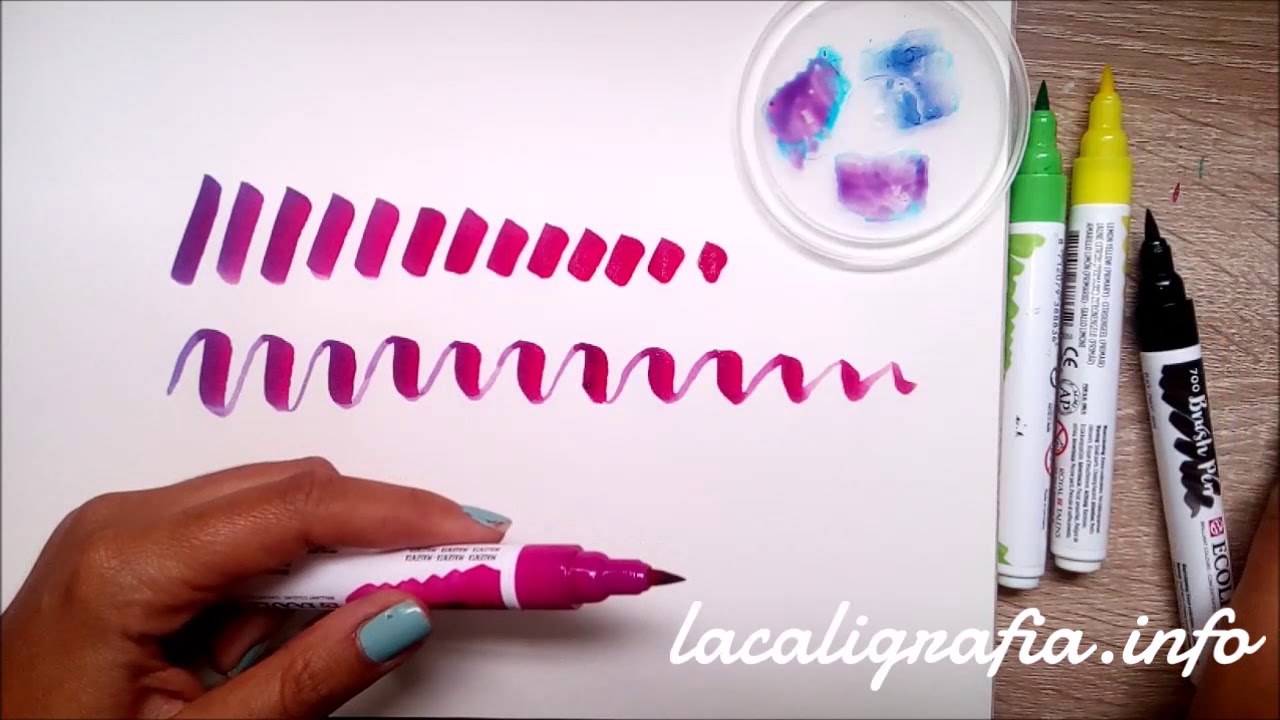 Degradado con rotuladores Brush Pen de Ecoline (Técnica blending) ✅