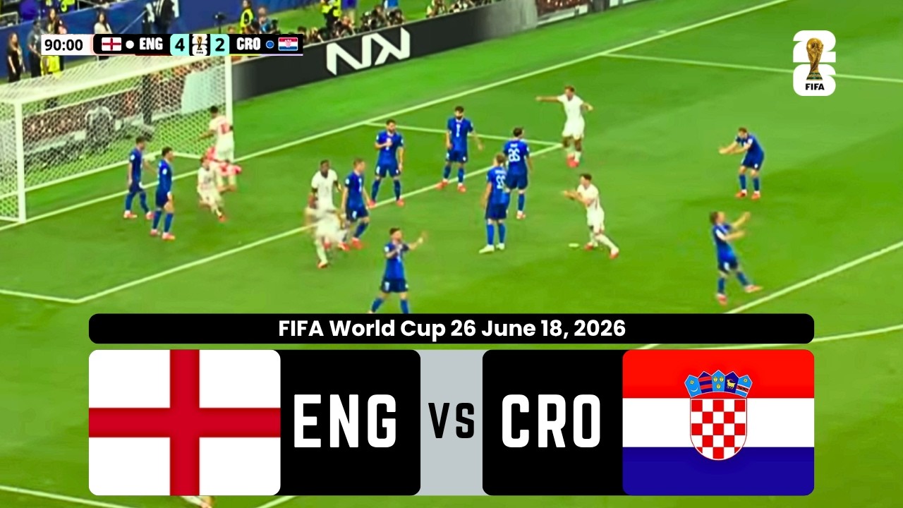 June 18, 2026 | England vs Croatia | FIFA World Cup 26 | Football Showdown | FC26 Gameplay
