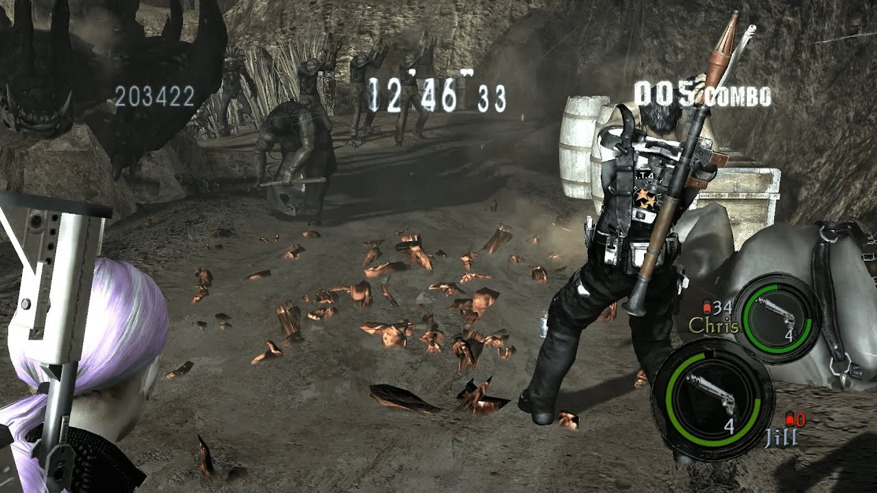 Resident Evil 5 - Bossmania - No Mercy (Boss Frenesi) Popokarimu Area - Trio - 400 Kills