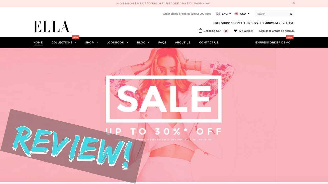 Обзор темы ELLA для Shopify