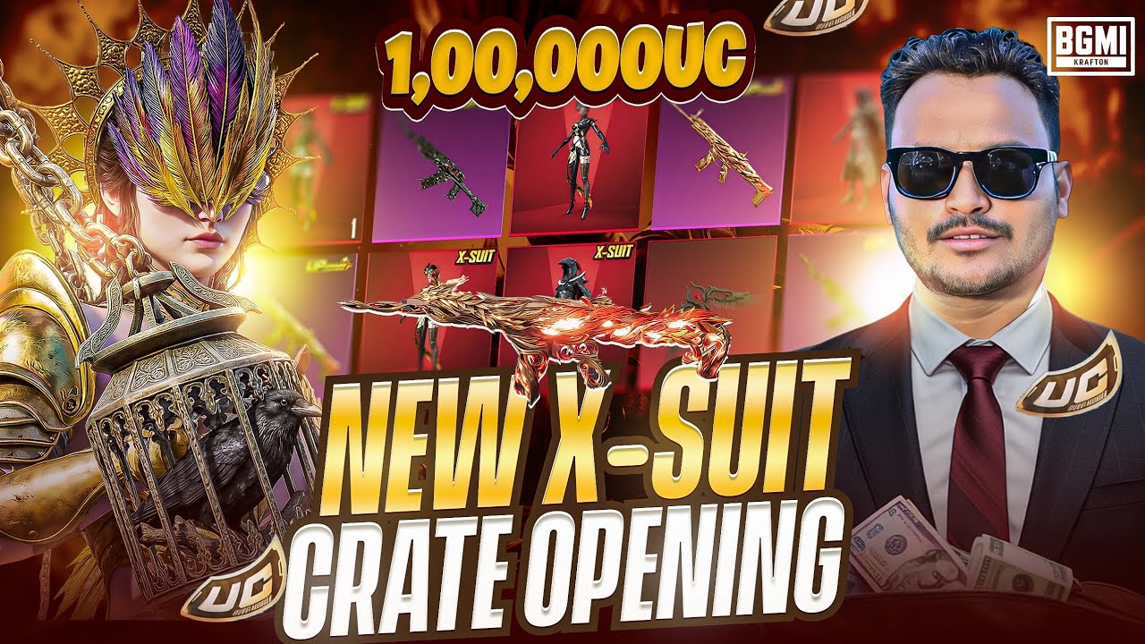 🔥1 LAKH UC 😱 PHOENIX 🐦&zwj;🔥 + BLOOD RAVEN 🩸 X-SUIT MAX LEVEL | PUBG MOBILE CRATE OPENING | #pubgmobile 