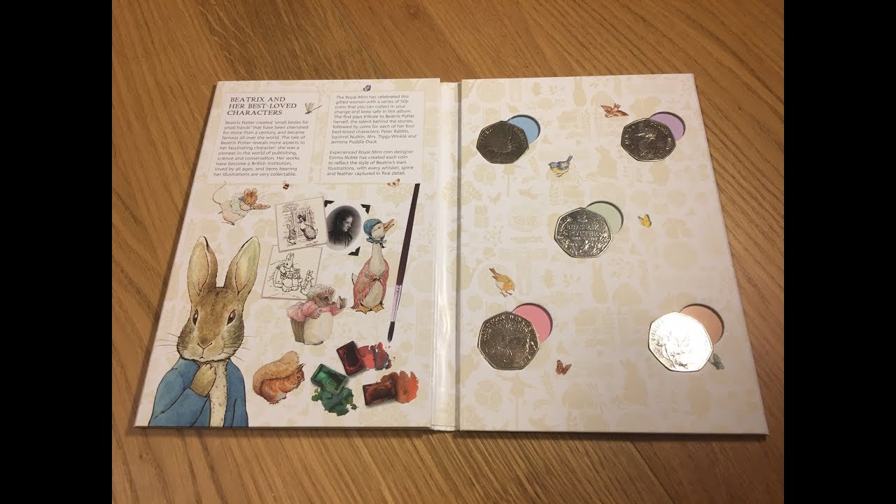 *FULL* 2016 BEATRIX POTTER 50p COIN COLLECTORS ALBUM - REVIEW WITH COMPLETE SET