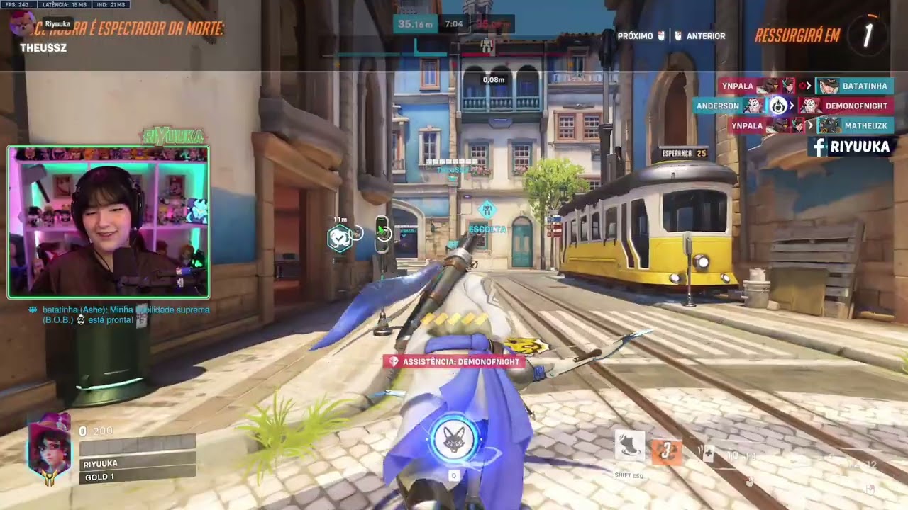 Riyuuka jogando Overwatch 2 (GAROTAS MÁGICAS) FT. Maethe #77
