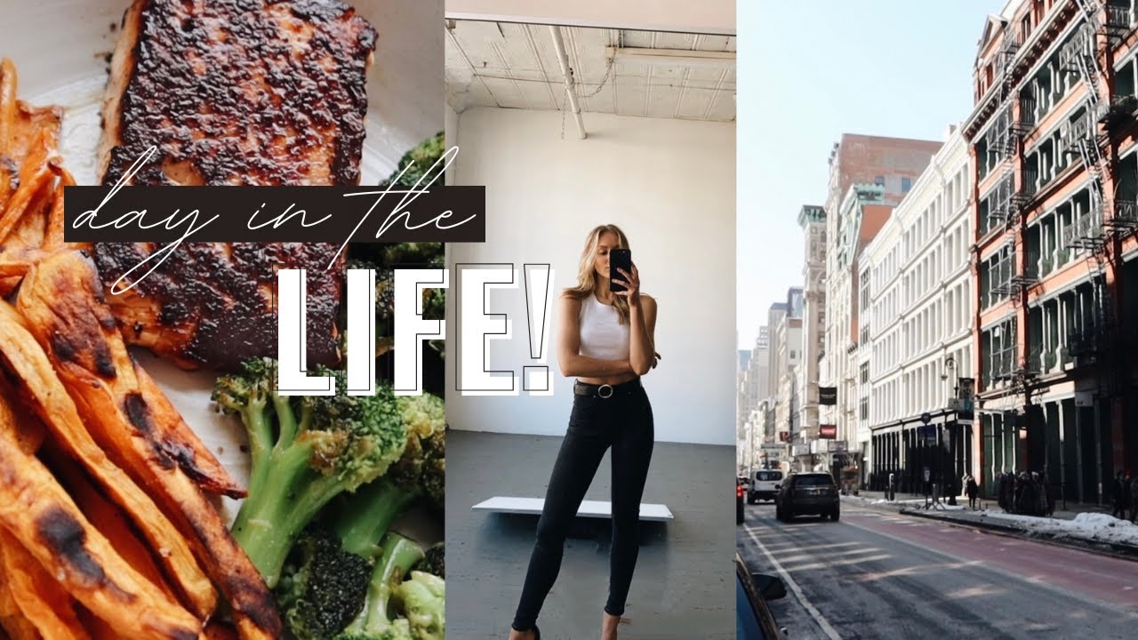 DAY IN THE LIFE OF A MODEL IN NYC // zoom castings, filming at home, what I eat & more //