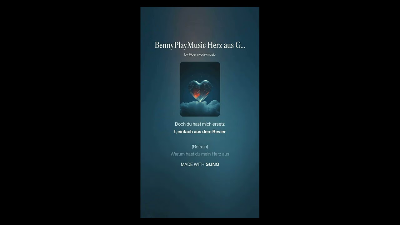 BennyPlayMusic Herz aus Glas