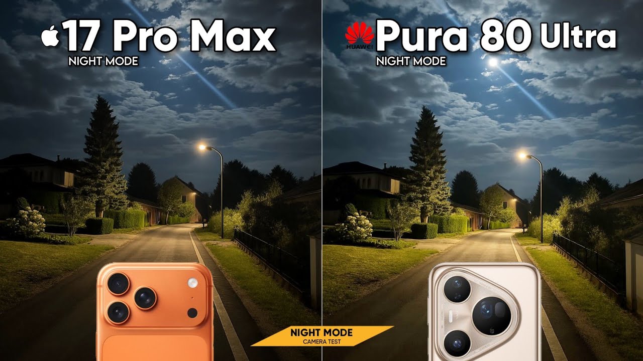 iPhone 17 Pro Max против Huawei Pura 80 Ultra | Сравнение тестов камер в ночном режиме