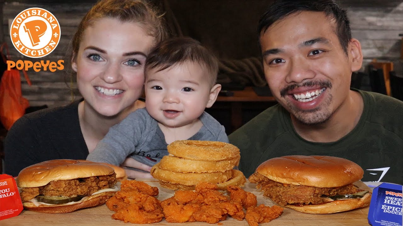 TRYING POPEYES NEW WICKED SHRIMP, SPICY CHICKEN SANDWICH & ORIGINAL CHICKEN SANDWICH MUKBANG