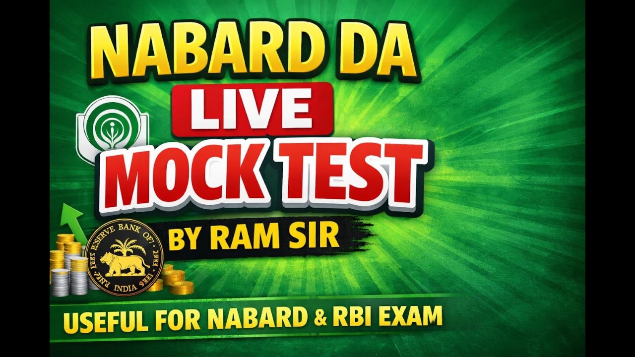 NABARD DA LIVE MOCK TEST   | SBI  RRB  RBI  IBPS  INSURANCE |#rrbpo2025  #bankmains