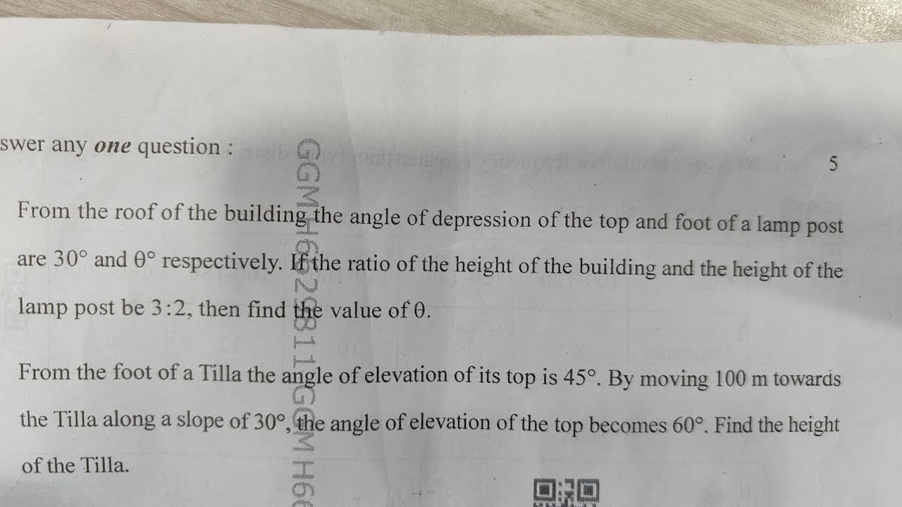 Best Possible Solution of Height and Distance |Maths wbbse 10 madhyamik 2026 by Raghubir bhaiya 