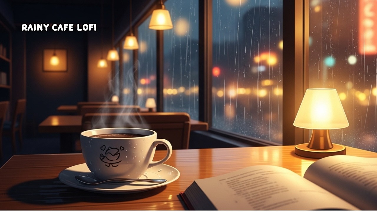 Rainy Coffee Shop Lofi ☕  3 Hours Relaxing Cafe M