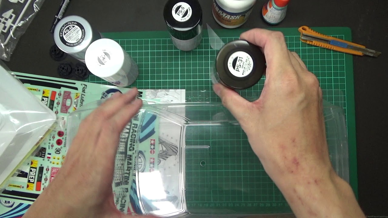 TAMIYA - LANCIA DELTA INTEGRALE - TT-02 - Lexan Body Trim & Paint Part.1 車殼噴裝