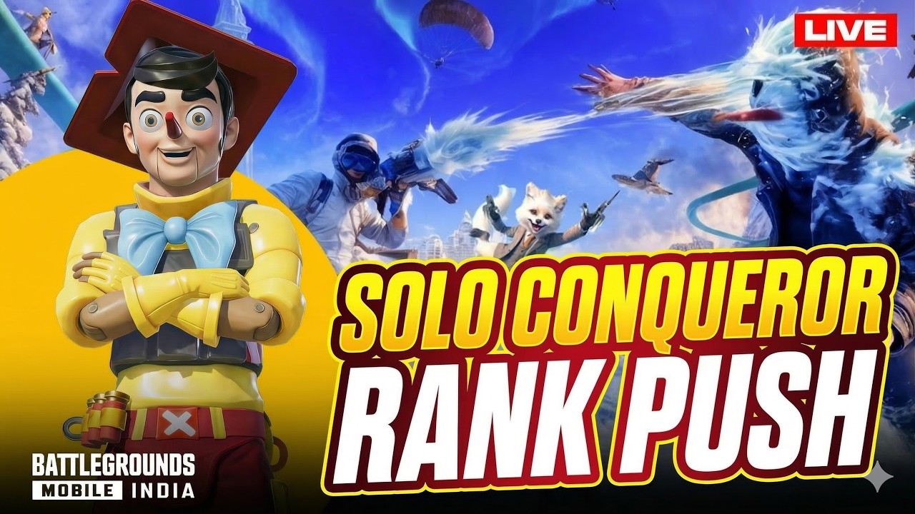 Solo Conqueror Rank Push BGMI Live