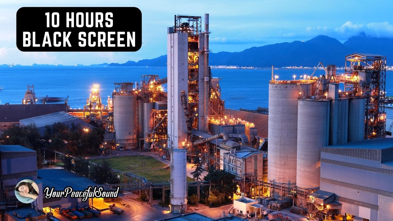 Sleep with Industrial Factory Sound  | 10 Hours WHITE NOISE Black Screen | Calm, Relax, Sleep