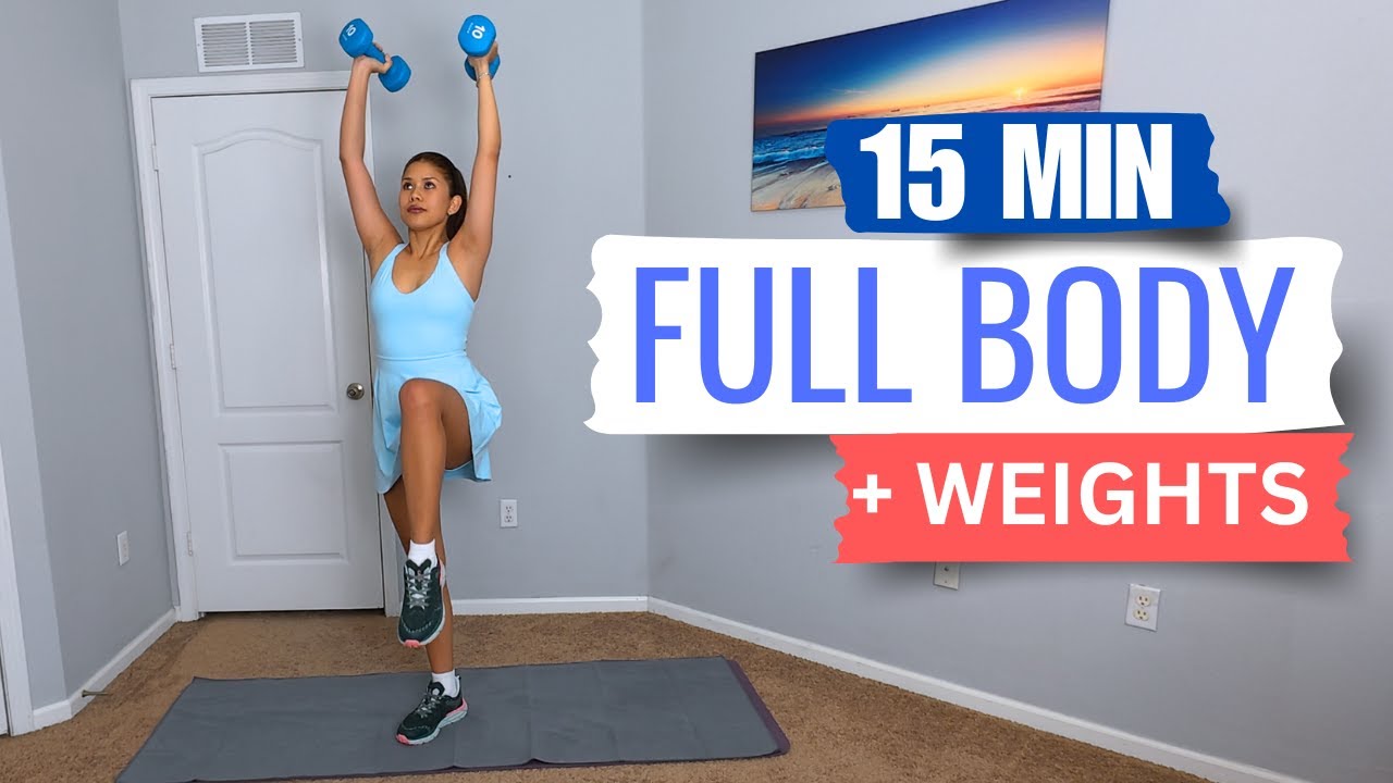 15 MIN Full Body Dumbbell Workout | Strength Training Low Impact, Total Body Burn at Home