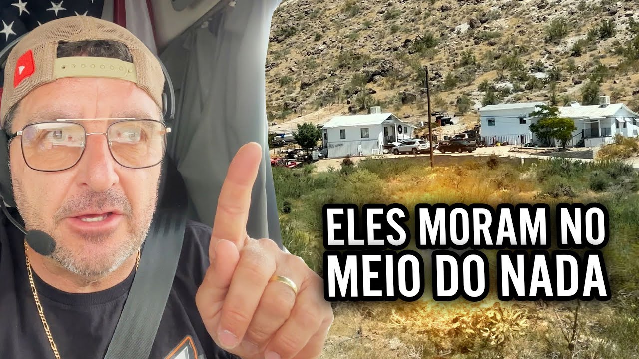 ELES MORAM NO MEIO DO NADA AQUI NOS EUA 🇺🇸 😱 Está chovendo no deserto 🌵