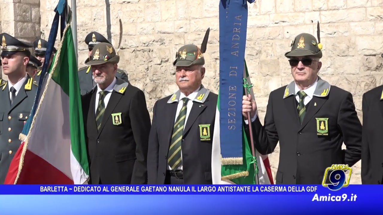 Barletta, dedicato al generale Gaetano Nanula il largo antistante la caserma della GdF