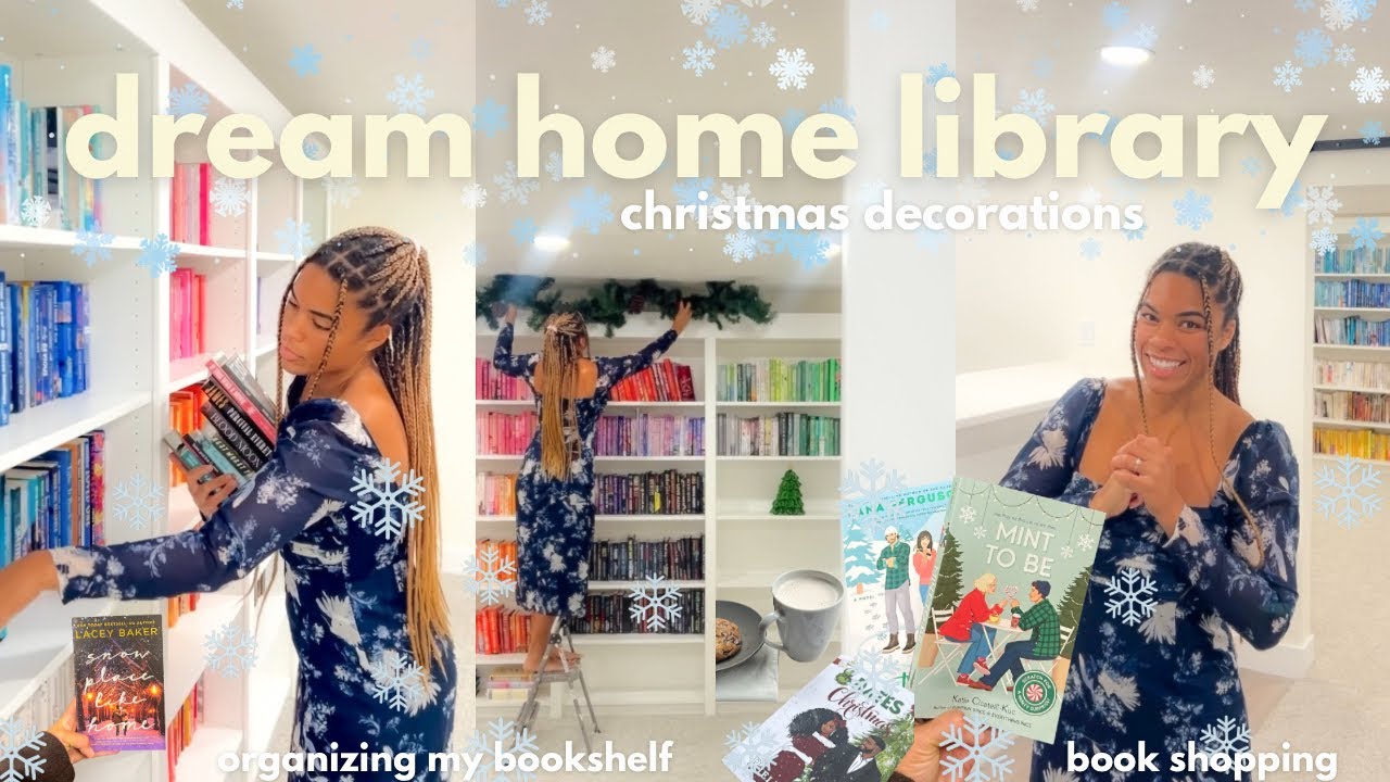 Украшаю свою *уютную* ДОМАШНЮЮ БИБЛИОТЕКУ МЕЧТЫ к Рождеству 🎄покупка книг в Barnes and Noble + по...