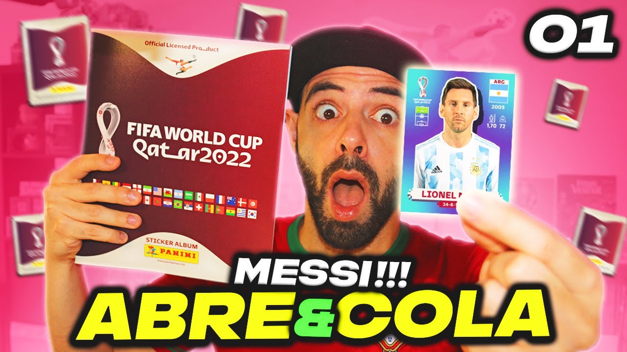 * NOVA SÉRIE * ABRE e COLA! CROMOS PANINI do MUNDIAL 2022! MESSI !!! EP 1
