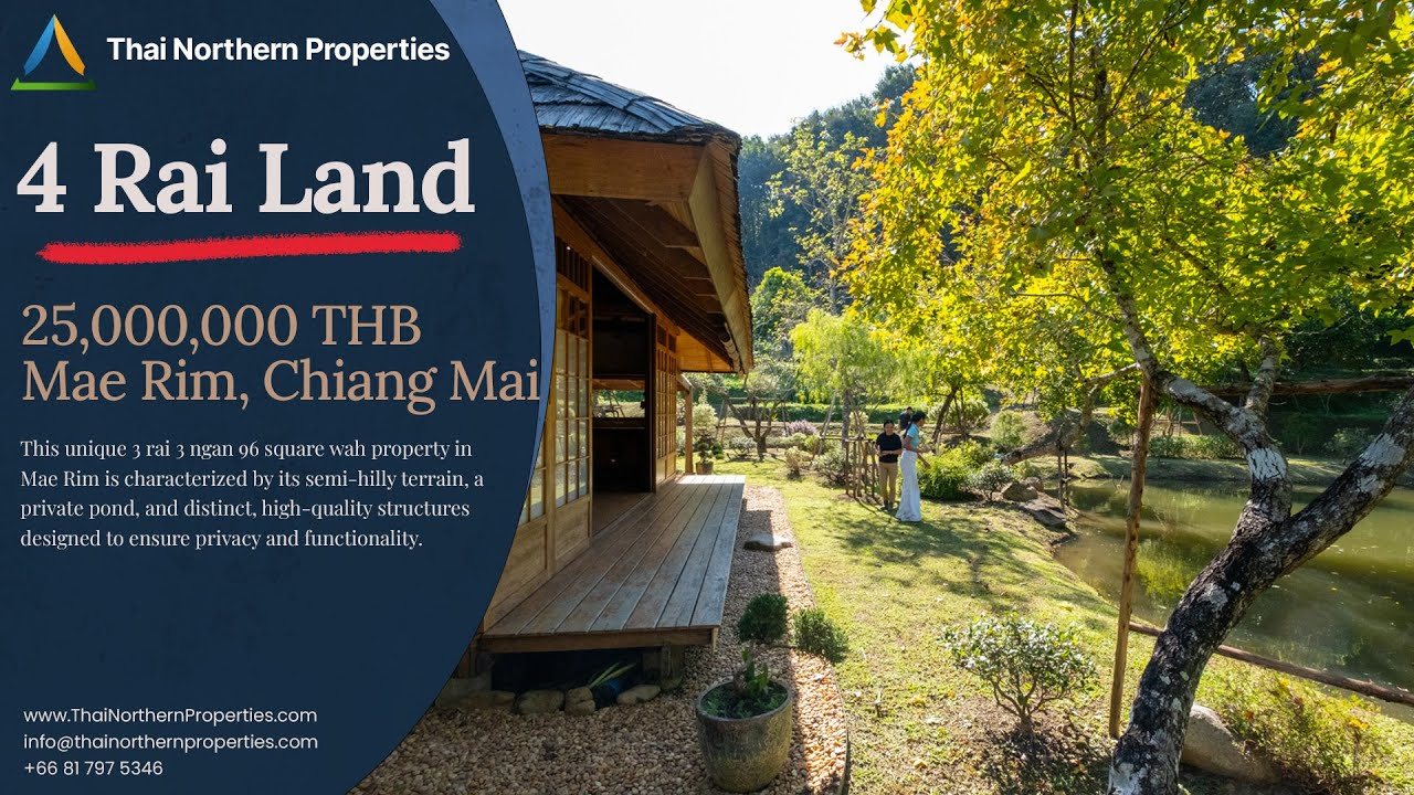 4 Rai Land with Private Pond & Near Prem International School