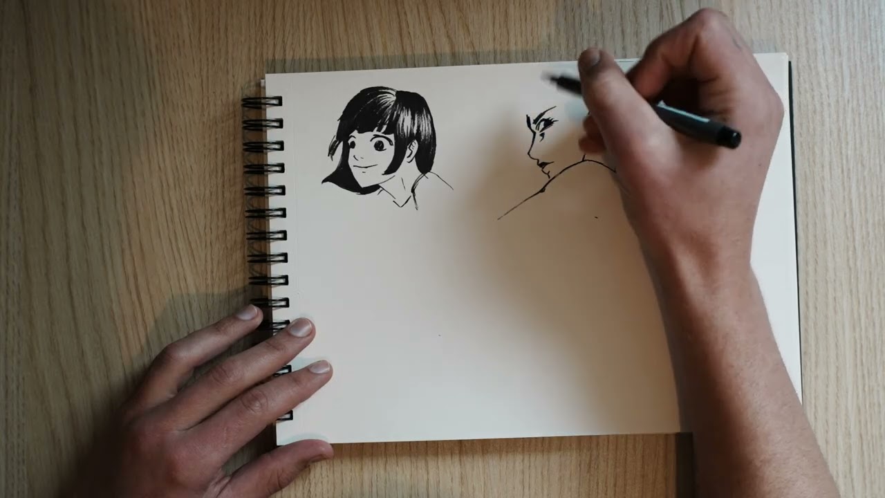 Drawing faces with pen only to improve fast